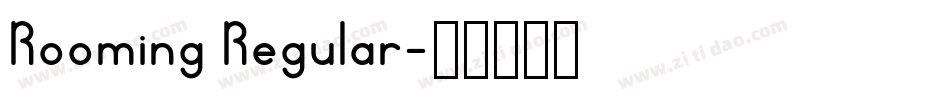 Rooming Regular字体转换